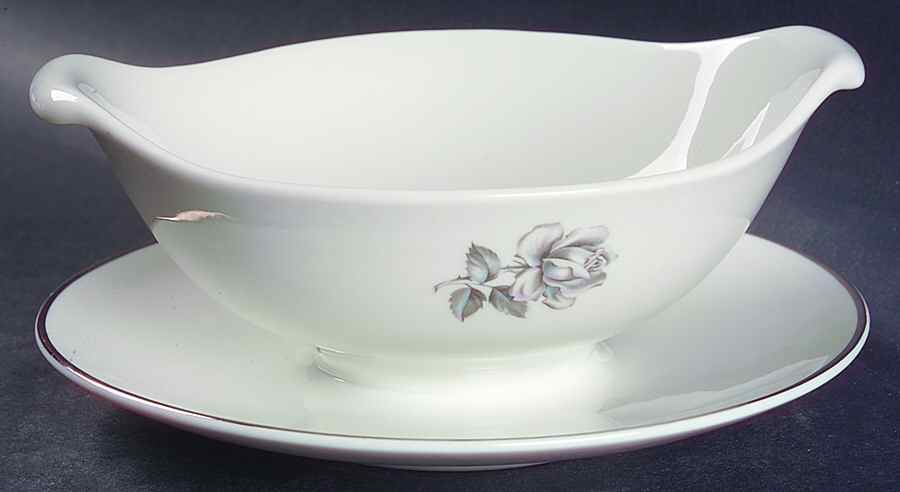 Contessa Gravy Boat with Attached Underplate by Wood Canning-1