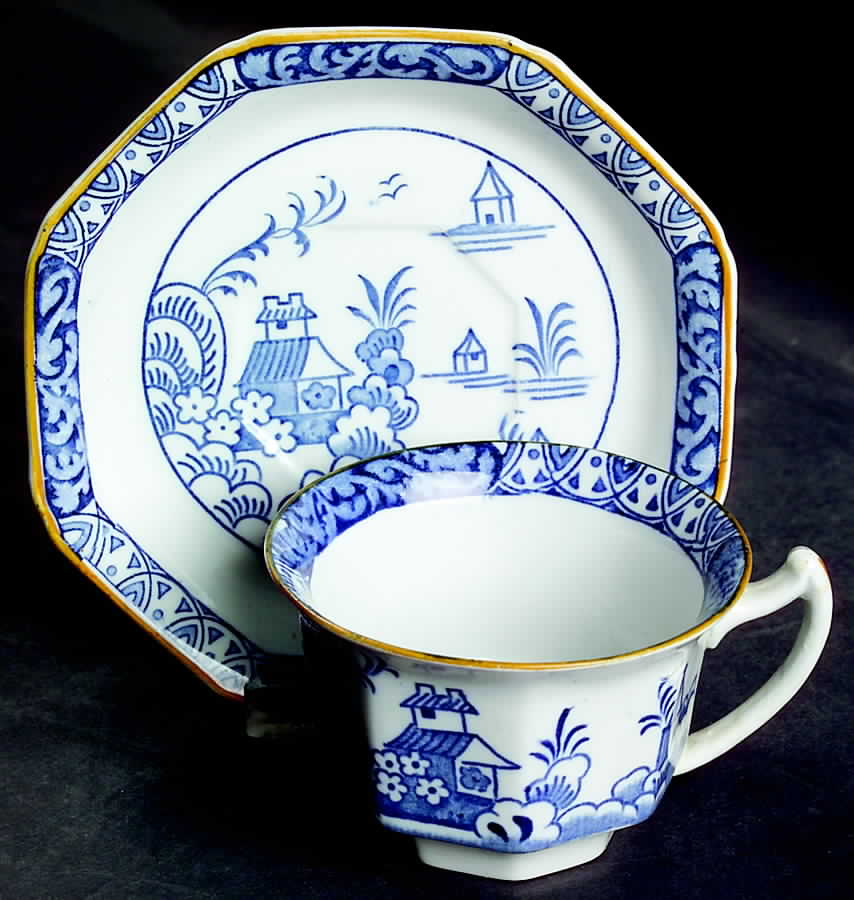 Alva Flat Cup & Saucer Set by Wood & Sons-1
