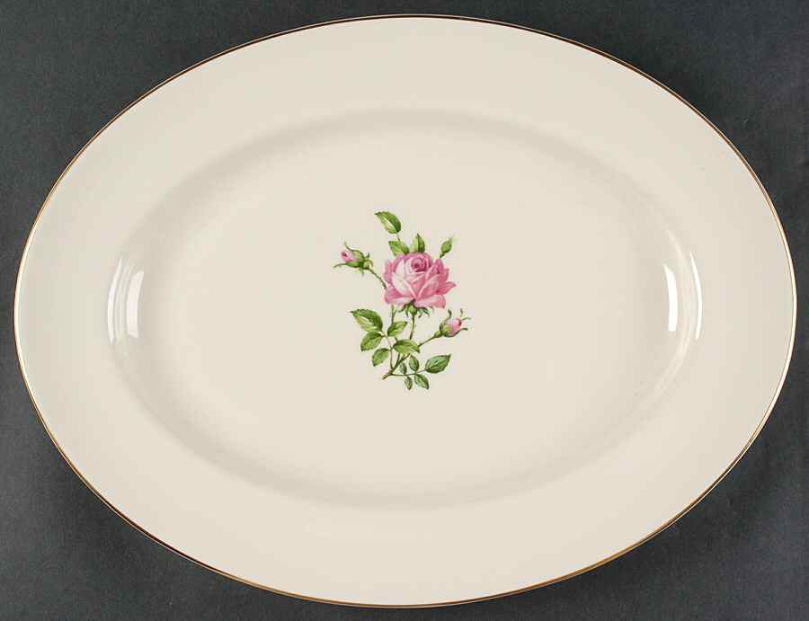Morning Rose 15" Oval Serving Platter by Westport-1