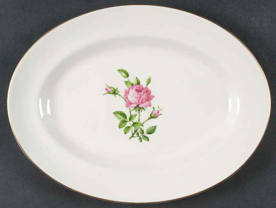 Morning Rose 12" Oval Serving Platter by Westport-1