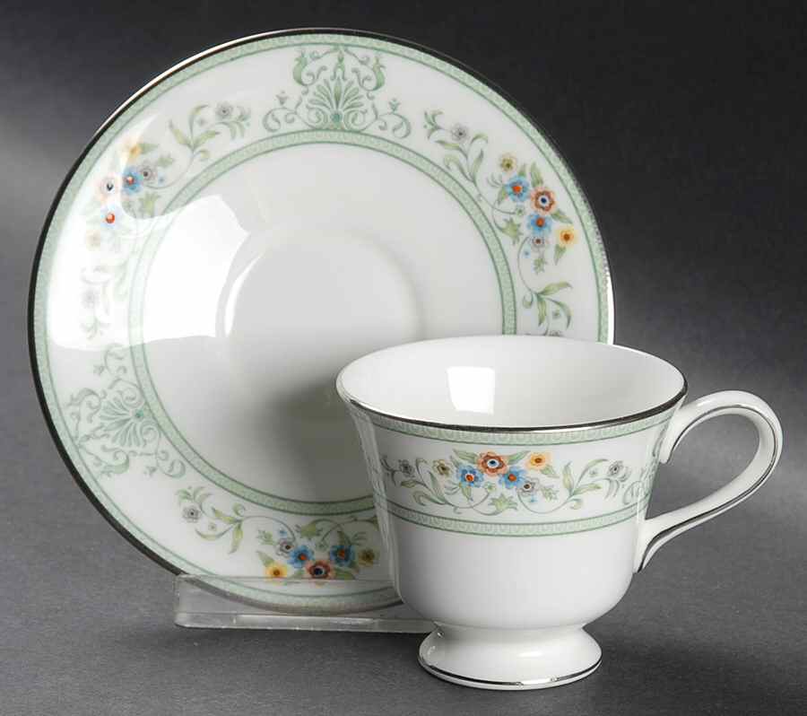 Agincourt Green Footed Demitasse Cup & Saucer Set by Wedgwood-1