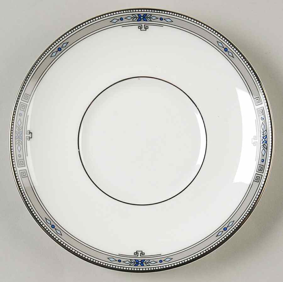 Amherst (Platinum Trim) Saucer for Bond Shape Demitasse Cup by Wedgwood-1
