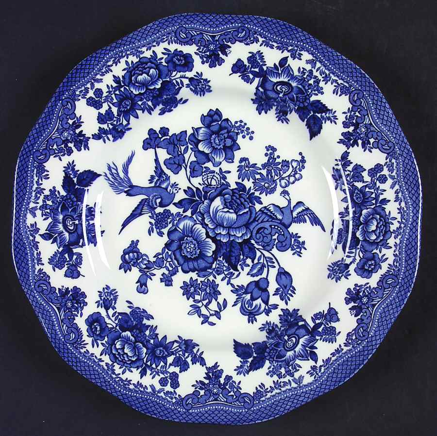 Asiatic Pheasant Blue Luncheon Plate by Wedgwood-1