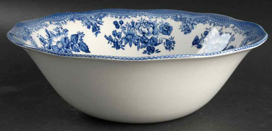 Asiatic Pheasant Blue 9" Salad Serving Bowl by Wedgwood-1