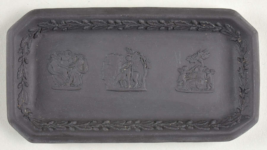 Basalt Black 5" Octagonal Tray by Wedgwood-1