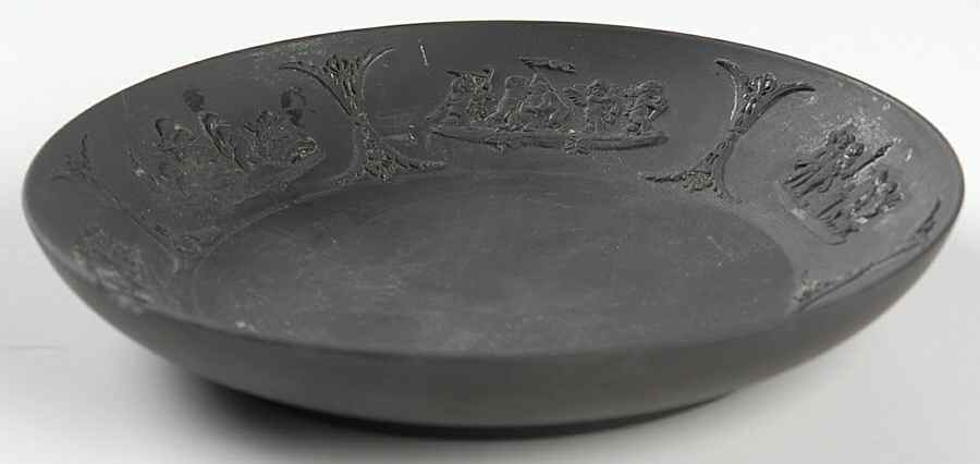 Basalt Black 5" Round Tray by Wedgwood-1