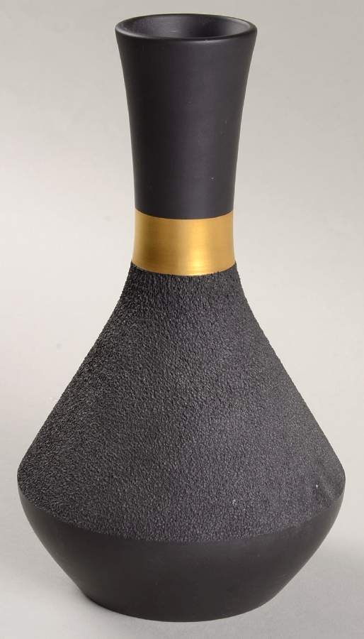 Basalt Black 7" Vase by Wedgwood-1