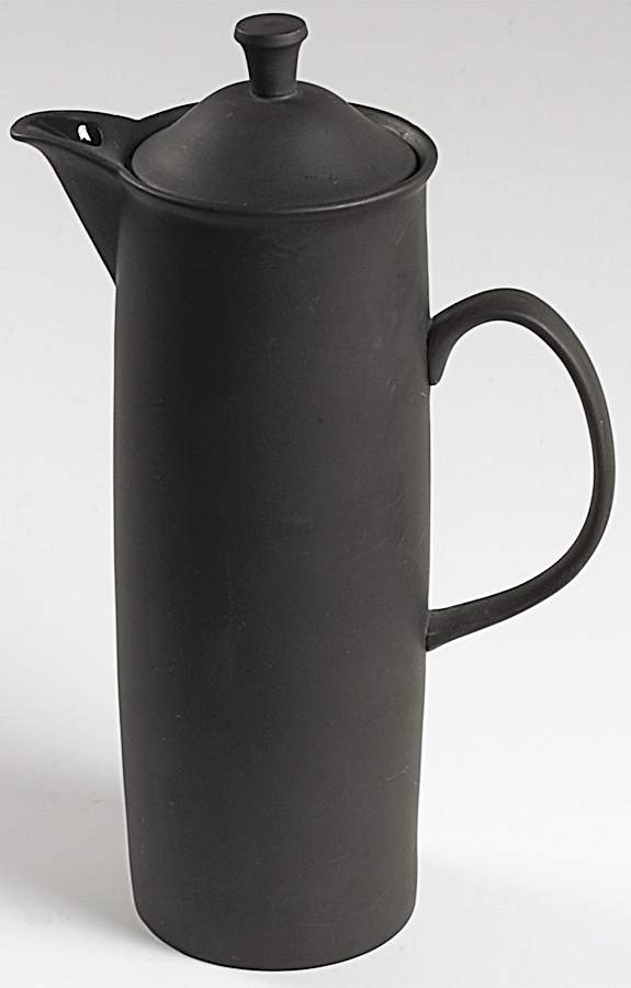Basalt Black Minkin Coffee Pot & Lid by Wedgwood-1