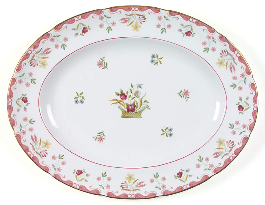 Bianca (Williamsburg Mark) 14" Oval Serving Platter by Wedgwood-1