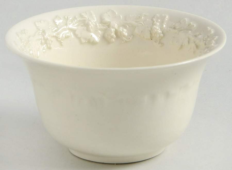 Cream Color on Cream Color (Shell Edge) Open Sugar Bowl by Wedgwood-1