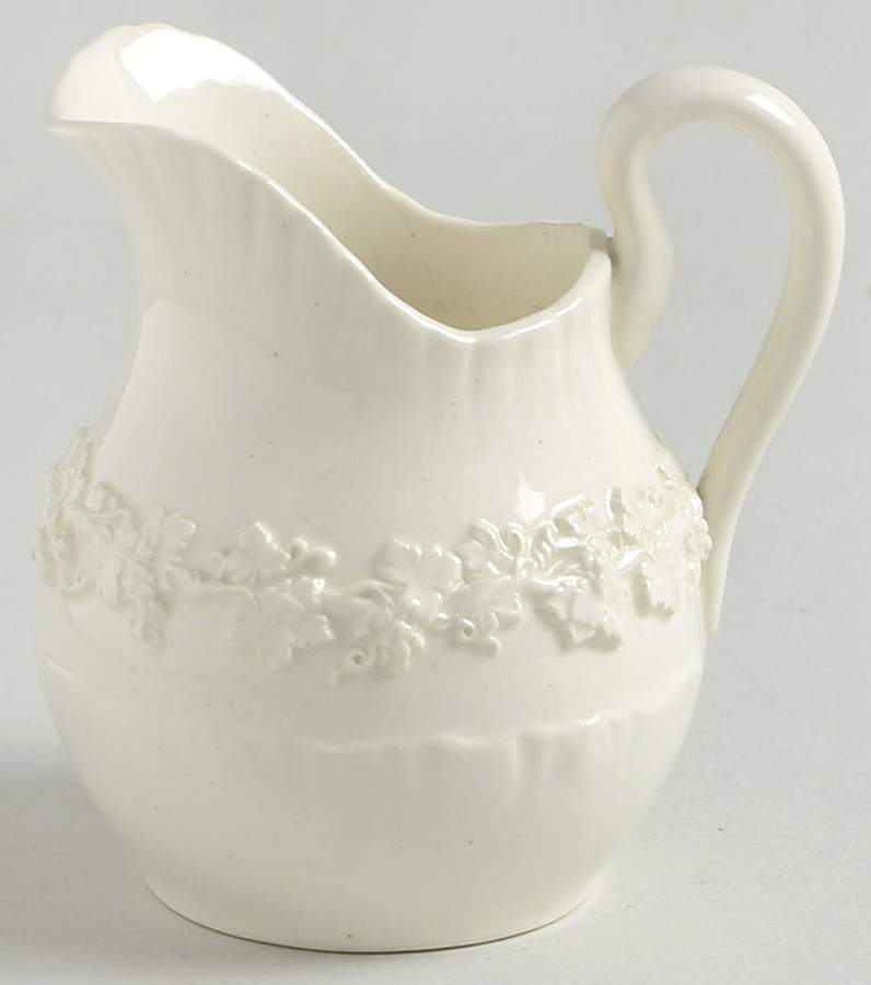Cream Color on Cream Color (Shell Edge) Mini Creamer by Wedgwood-1