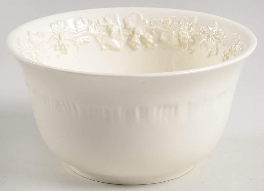 Cream Color on Cream Color (Shell Edge) Cranberry Bowl by Wedgwood-1