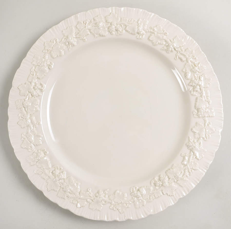 Cream Color on Cream Color (Shell Edge) Dinner Plate by Wedgwood-1