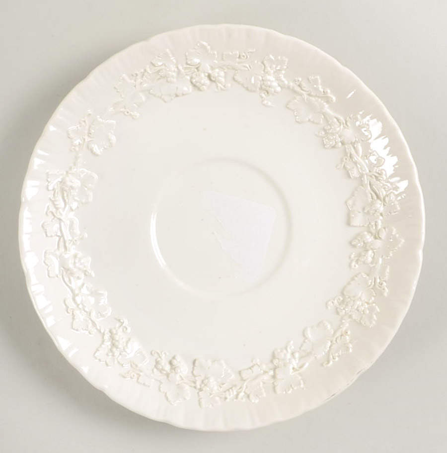 Cream Color on Cream Color (Shell Edge) Saucer for Oversized Cup by Wedgwood-1