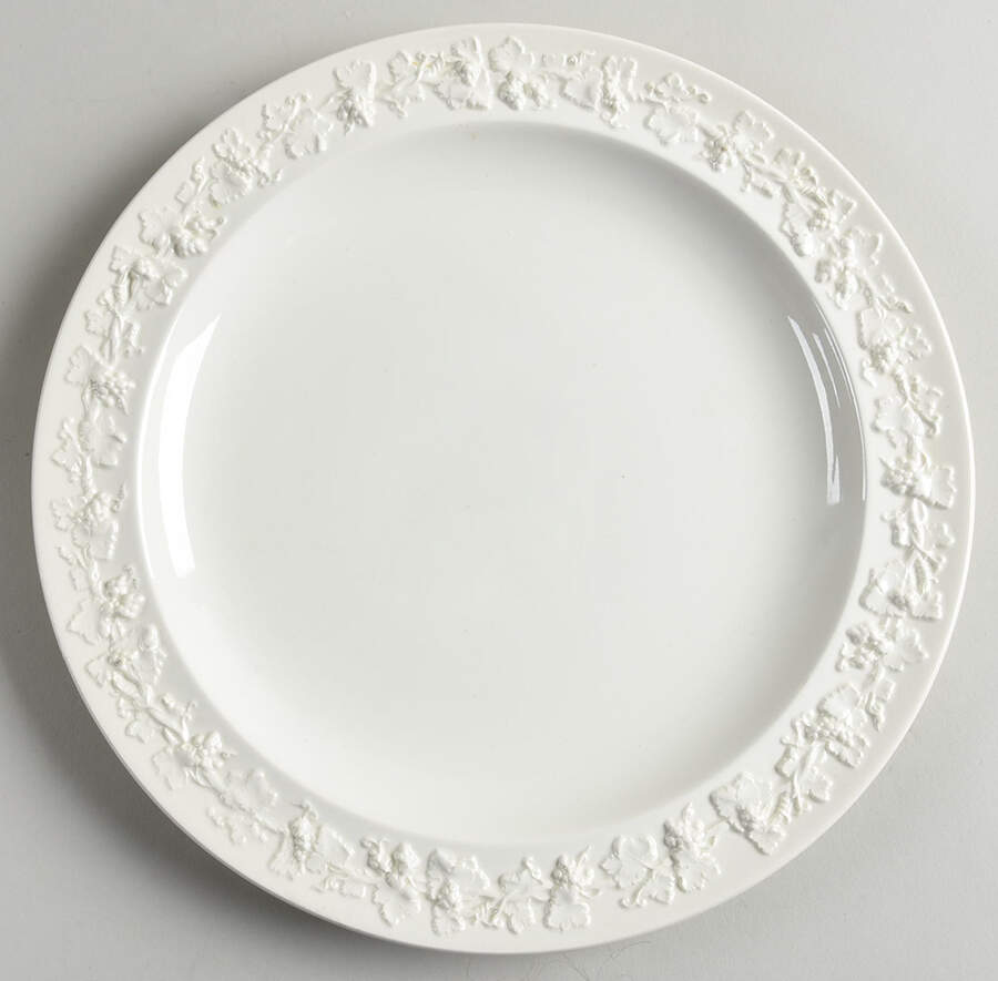 Cream Color on Cream Color (Shell Edge) Dinner Plate by Wedgwood-1
