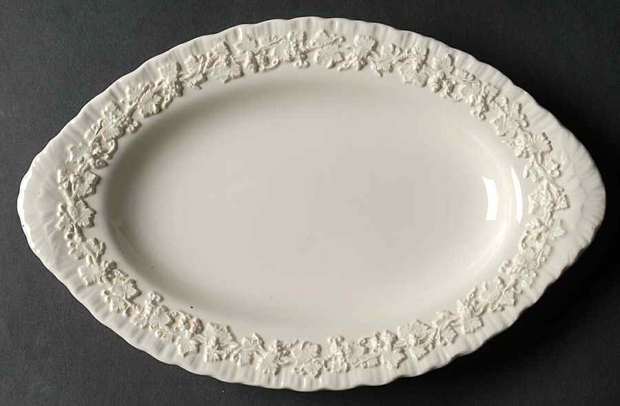 Cream Color on Cream Color (Shell Edge) Relish/Gravy Underplate by Wedgwood-1