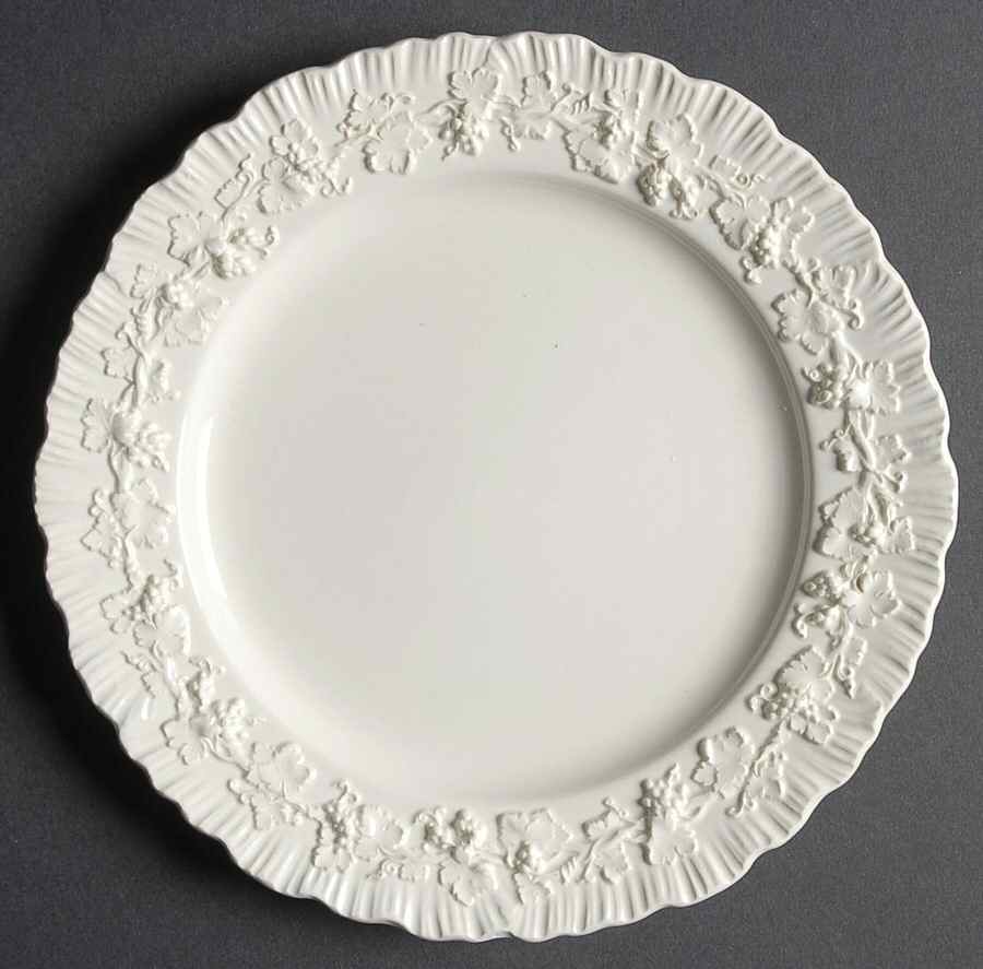 Cream Color on Cream Color (Shell Edge) Dessert/Pie Plate by Wedgwood-1