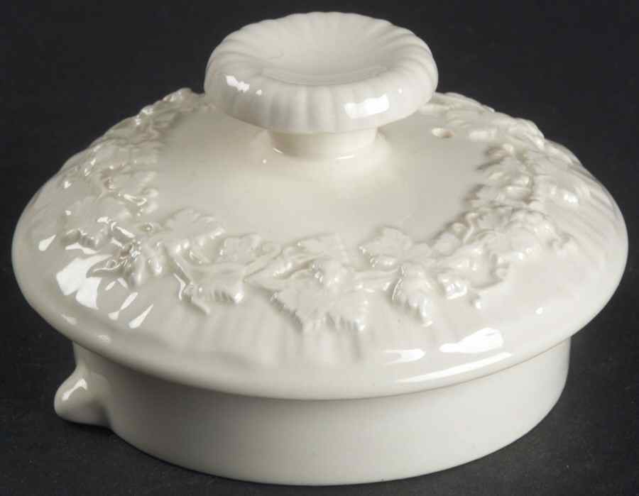 Cream Color on Cream Color (Shell Edge) Lid for Teapot by Wedgwood-1