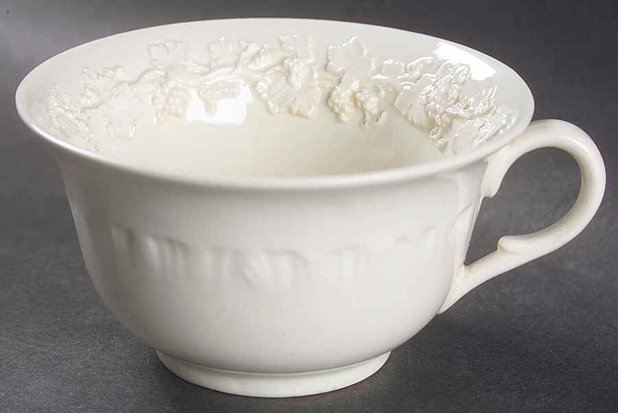 Cream Color on Cream Color (Shell Edge) Footed Cup by Wedgwood-1
