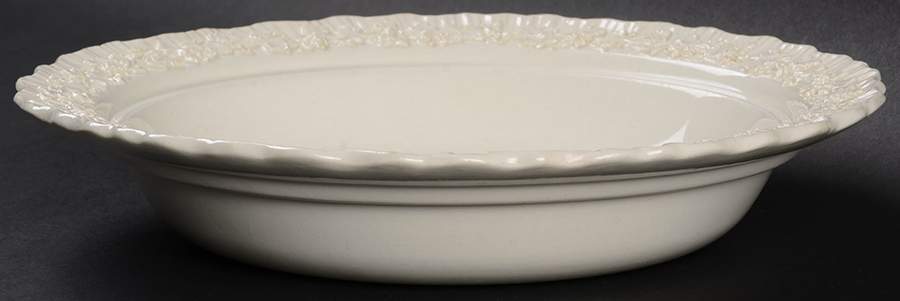 Cream Color on Cream Color (Shell Edge) Muffin Dish No Lid by Wedgwood-1