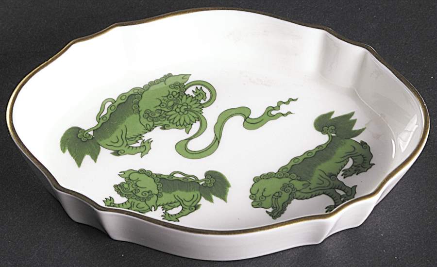 Chinese Tigers Green Silver Tray by Wedgwood-1