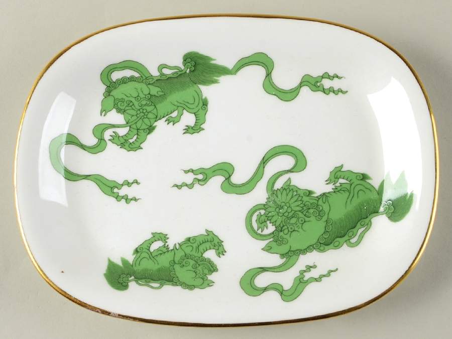 Chinese Tigers Green Relish/Gravy Underplate by Wedgwood-1
