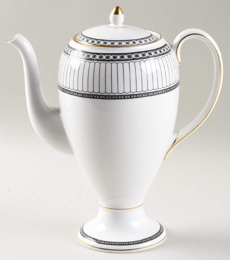 Colonnade Black Coffee Pot & Lid by Wedgwood-1