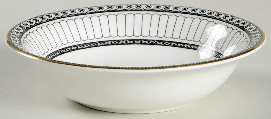 Colonnade Black Coupe Cereal Bowl by Wedgwood-1