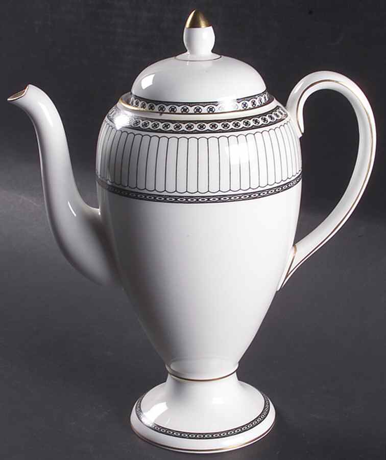 Colonnade Black Coffee Pot & Lid by Wedgwood-1