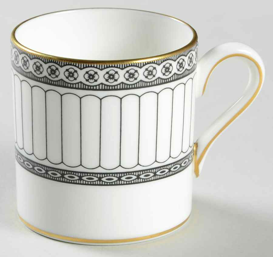 Colonnade Black Bond Shape Demitasse Cup by Wedgwood-1