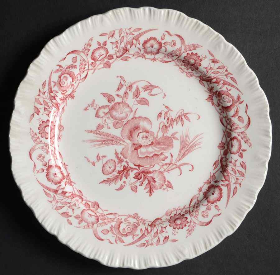 Cornflower Crimson Dessert/Pie Plate by Wedgwood-1