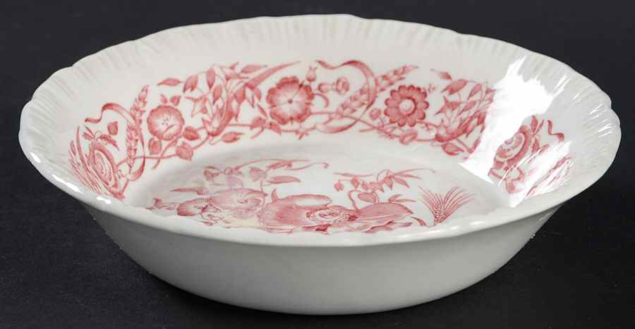 Cornflower Crimson Fruit/Dessert (Sauce) Bowl by Wedgwood-1