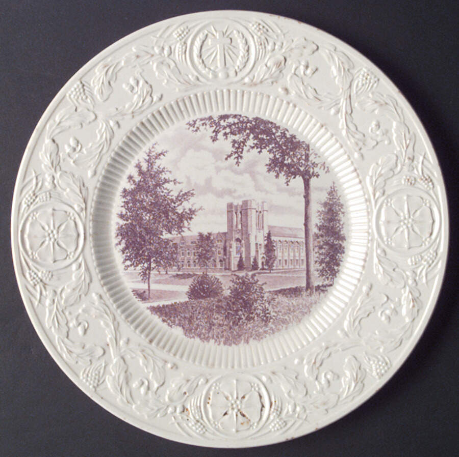 Duke University Mulberry Dinner Plate by Wedgwood-1