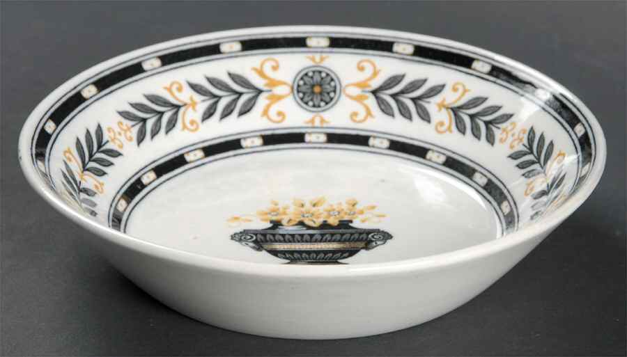 The Etruria (Black Laurel) Fruit/Dessert (Sauce) Bowl by Wedgwood-1