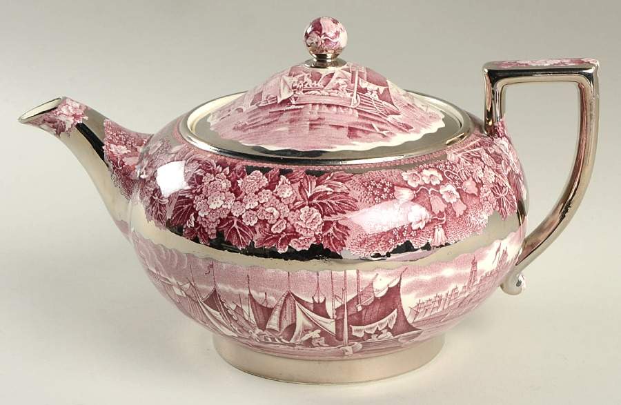 Ferrara Plum (Silver Lustre) Teapot & Lid by Wedgwood-1