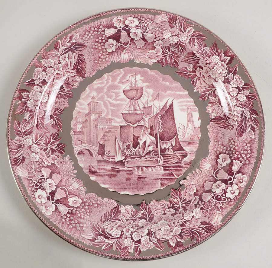 Ferrara Plum (Silver Lustre) Luncheon Plate by Wedgwood-1
