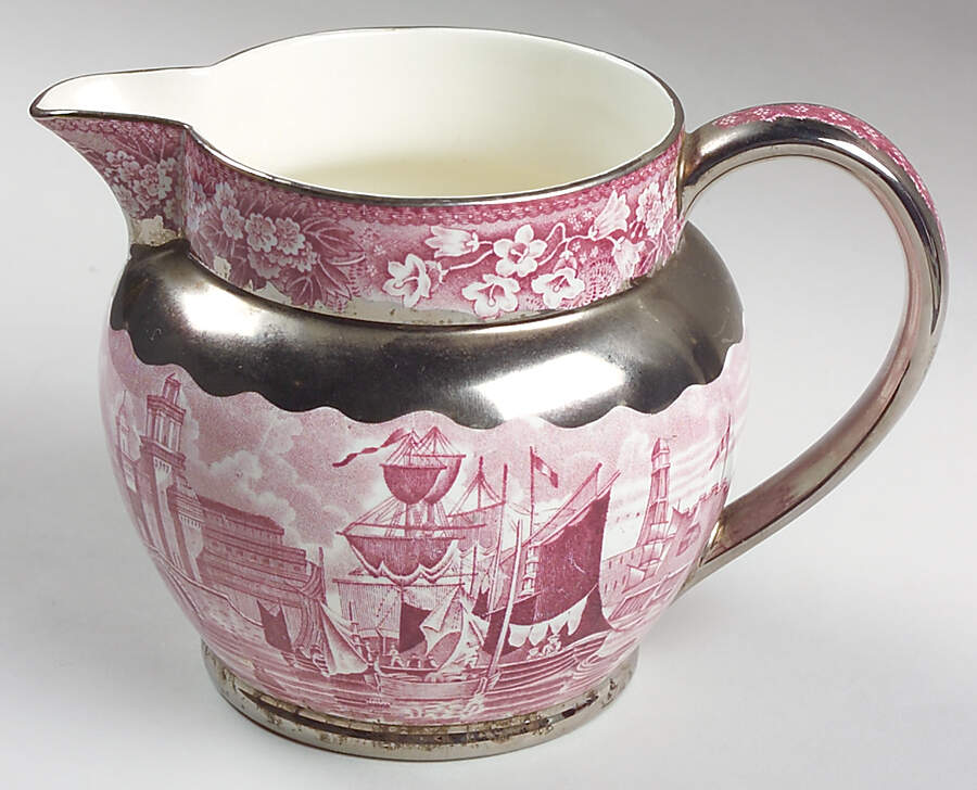 Ferrara Plum (Silver Lustre) 16 Oz Pitcher by Wedgwood-1