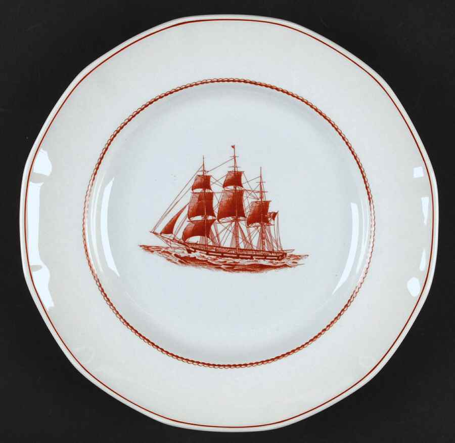 Flying Cloud Rust Luncheon Plate by Wedgwood-1