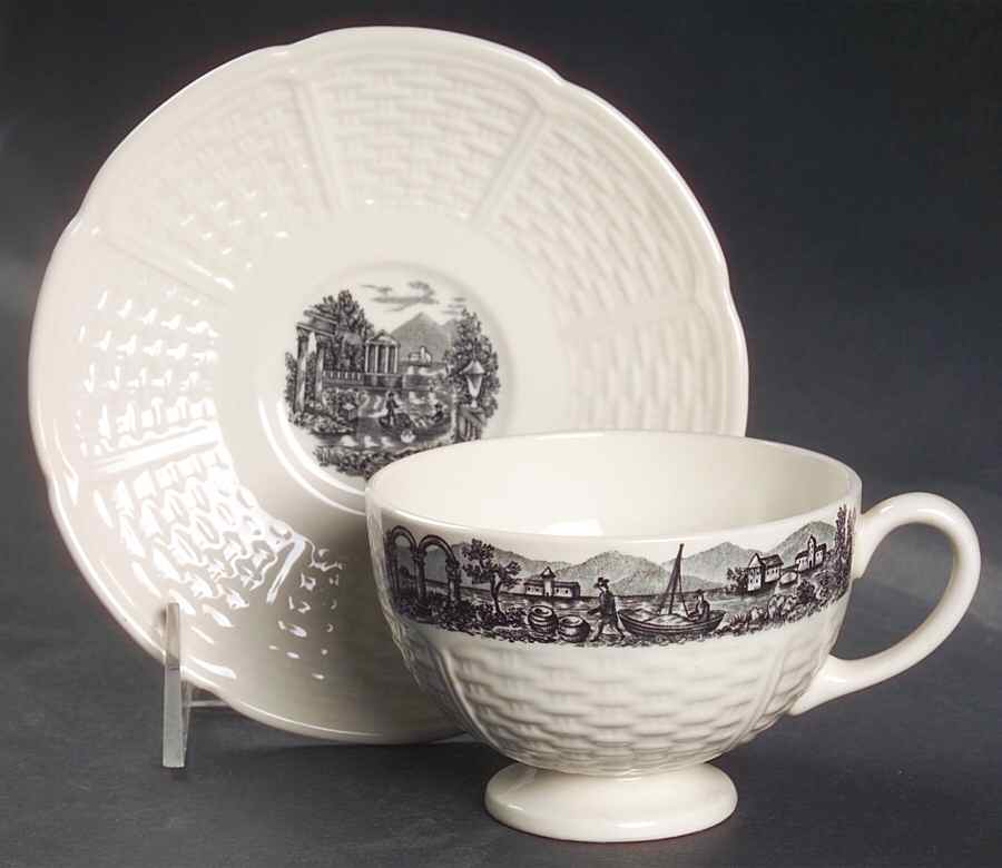 Geneva Footed Cup & Saucer Set by Wedgwood-1