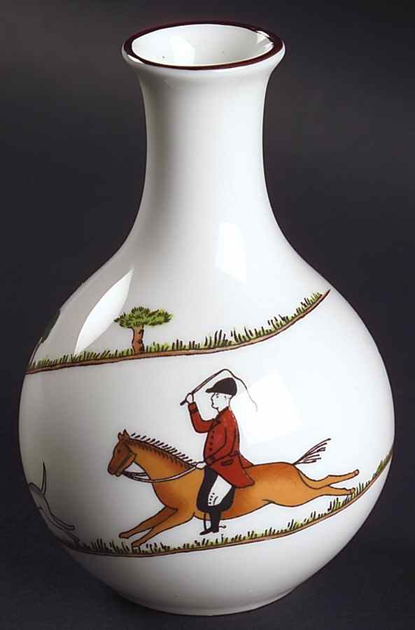 Hunting Scene 4" Bud Vase by Wedgwood-1