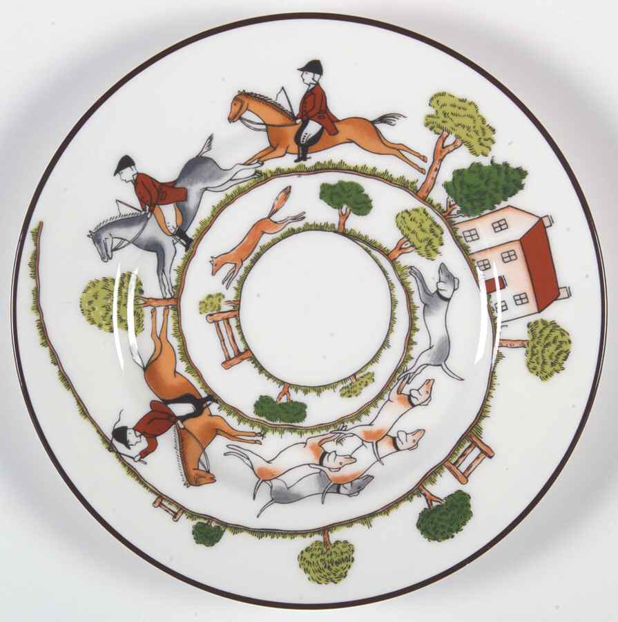 Hunting Scene Bread & Butter Plate by Wedgwood-1