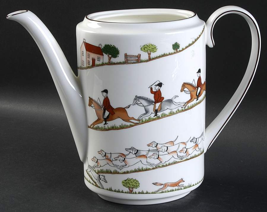 Hunting Scene Coffee Pot No Lid by Wedgwood-1