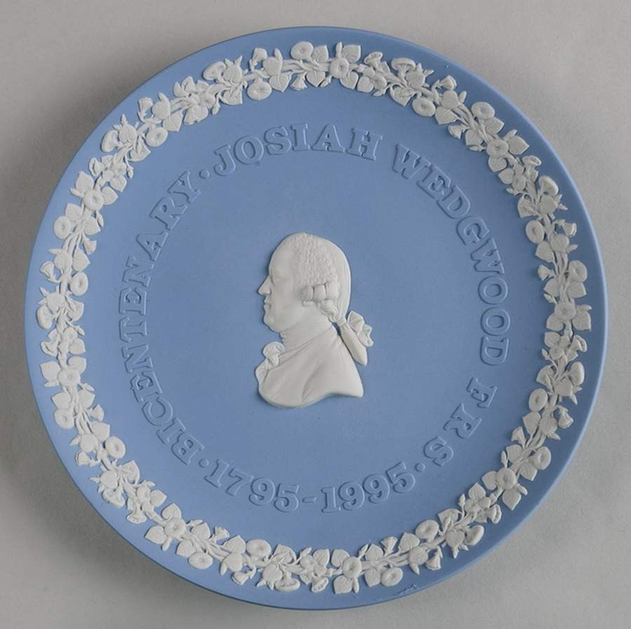 Cream Color on Lavender (Pale Blue) Jasperware Collector Plate by Wedgwood-1