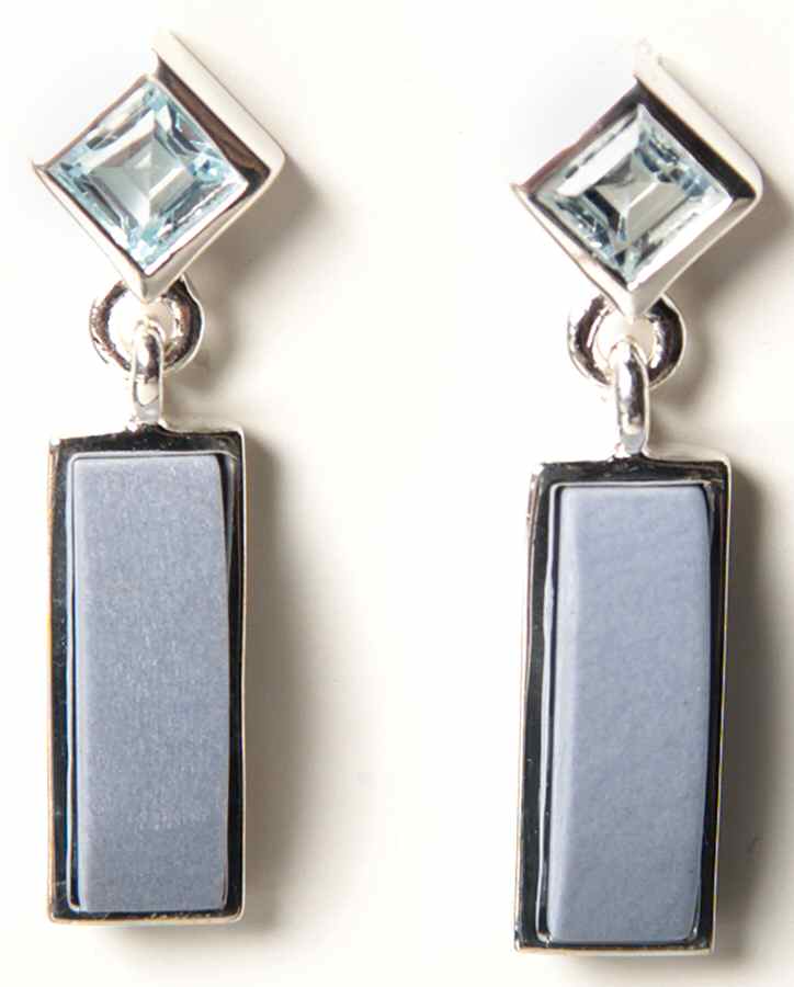 Jasperware Jewelry (Pair) Sterling Earrings by Wedgwood-1