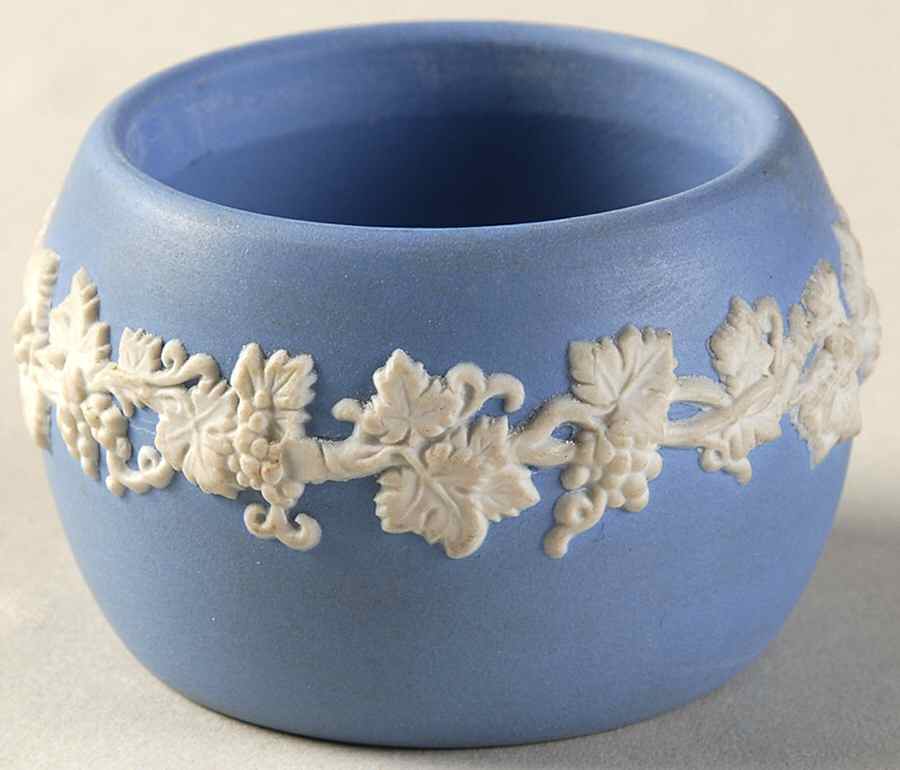 Cream Color on Lavender (Pale Blue) Jasperware Cigarette Lighter-No Element by Wedgwood-1