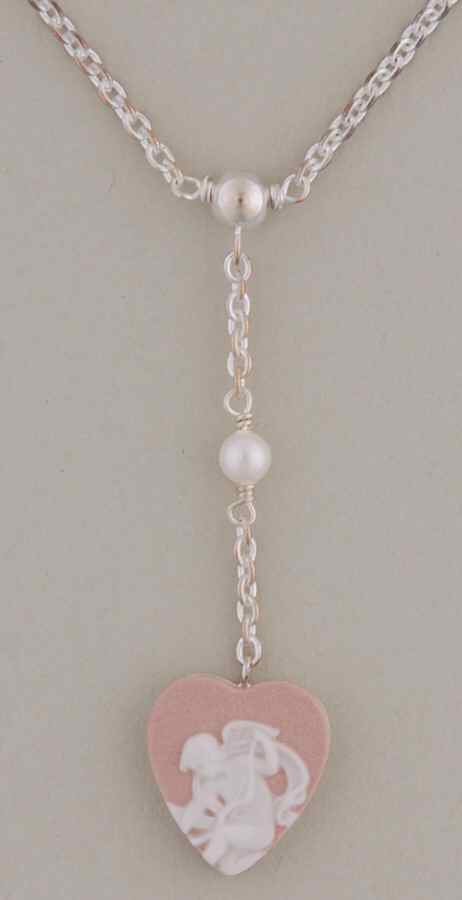 Jasperware Jewelry Muse Cupid Heart Necklace by Wedgwood-1