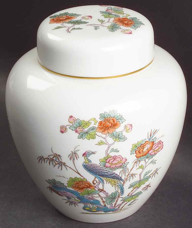 Kutani Crane Ginger Jar & Lid by Wedgwood-1