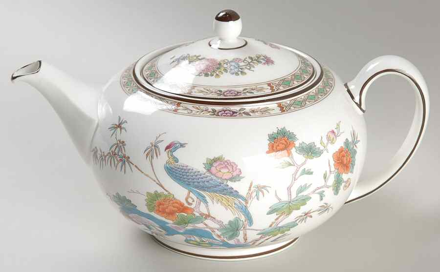 Kutani Crane Teapot & Lid by Wedgwood-1