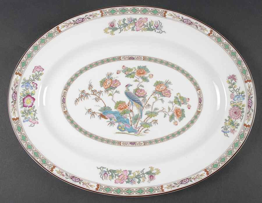 Kutani Crane 15" Oval Serving Platter by Wedgwood-1