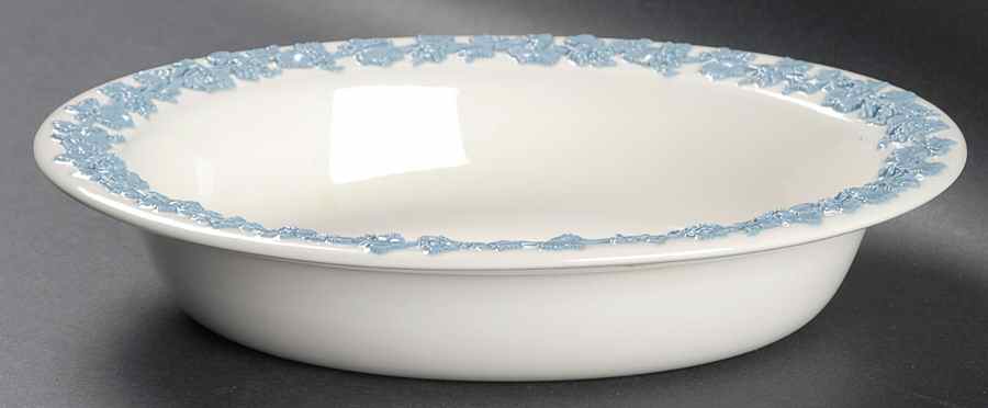 Lavender on Cream Color (Plain) 9" Oval Vegetable Bowl by Wedgwood-1